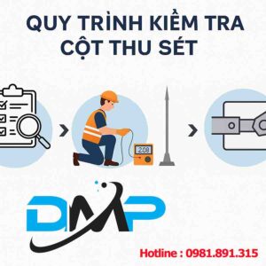 Cách kiểm tra cột thu sét, Kiểm tra hệ thống chống sét, quy trình kiểm tra cột thu sét, tiêu chuẩn kiểm tra cột thu sét, dịch vụ kiểm tra cột thu sét