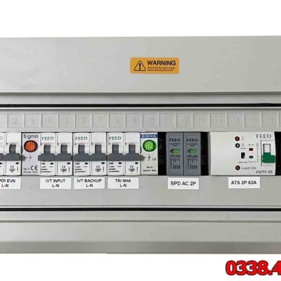 Tủ ATS 10kW 1 Pha Hybrid