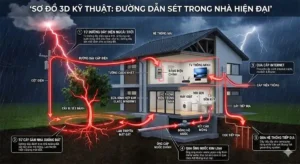 Sét lan truyền vào nhà bằng cách nào